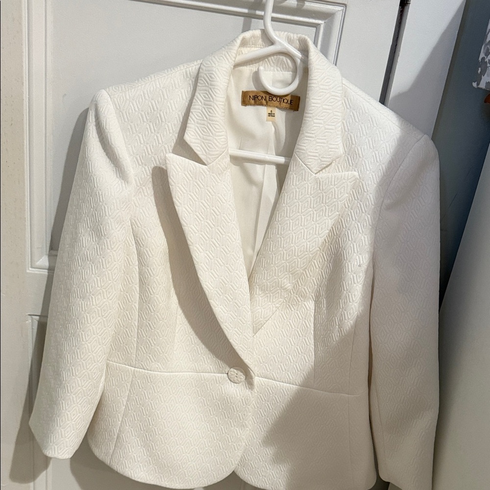 Nique Ivory Textured Blazer